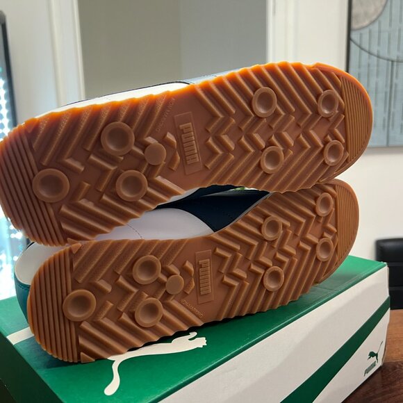 Puma Sneakers shoes Mens 9.0 Roma Basic Plus White Evening Sky New in Box - Picture 7 of 9